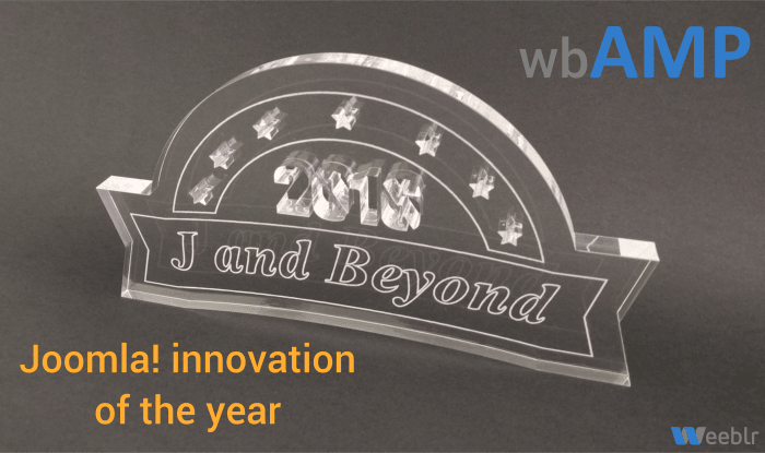 wbAMP trophy at JandBeyond 2016: innovation of the year