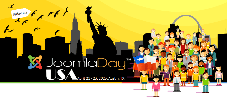Banner for JoomlaDay USA 2023, April21-23, Austin, TX